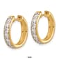 Pure Fire 14kt. Gold 1ctw. Diamond Polished Hoop Earrings - image 2