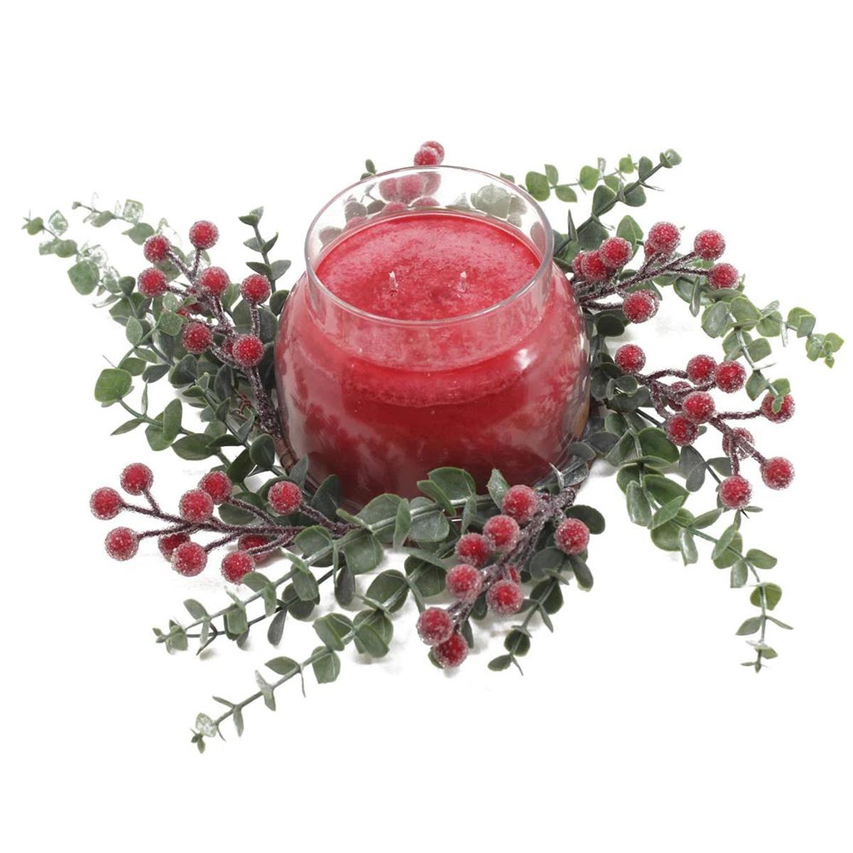 A Cheerful Giver(R) Iced Eucalyptus Berries Candle Ring
