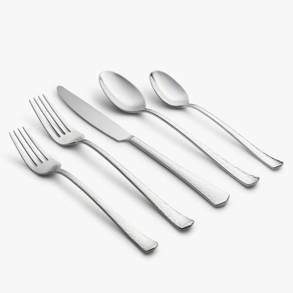 Cambridge&#174; Raegan Hammered Mirror 20pc. Flatware Set