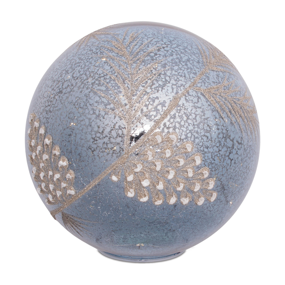 Melrose LED Blue Pinecone Globe - Set of 2