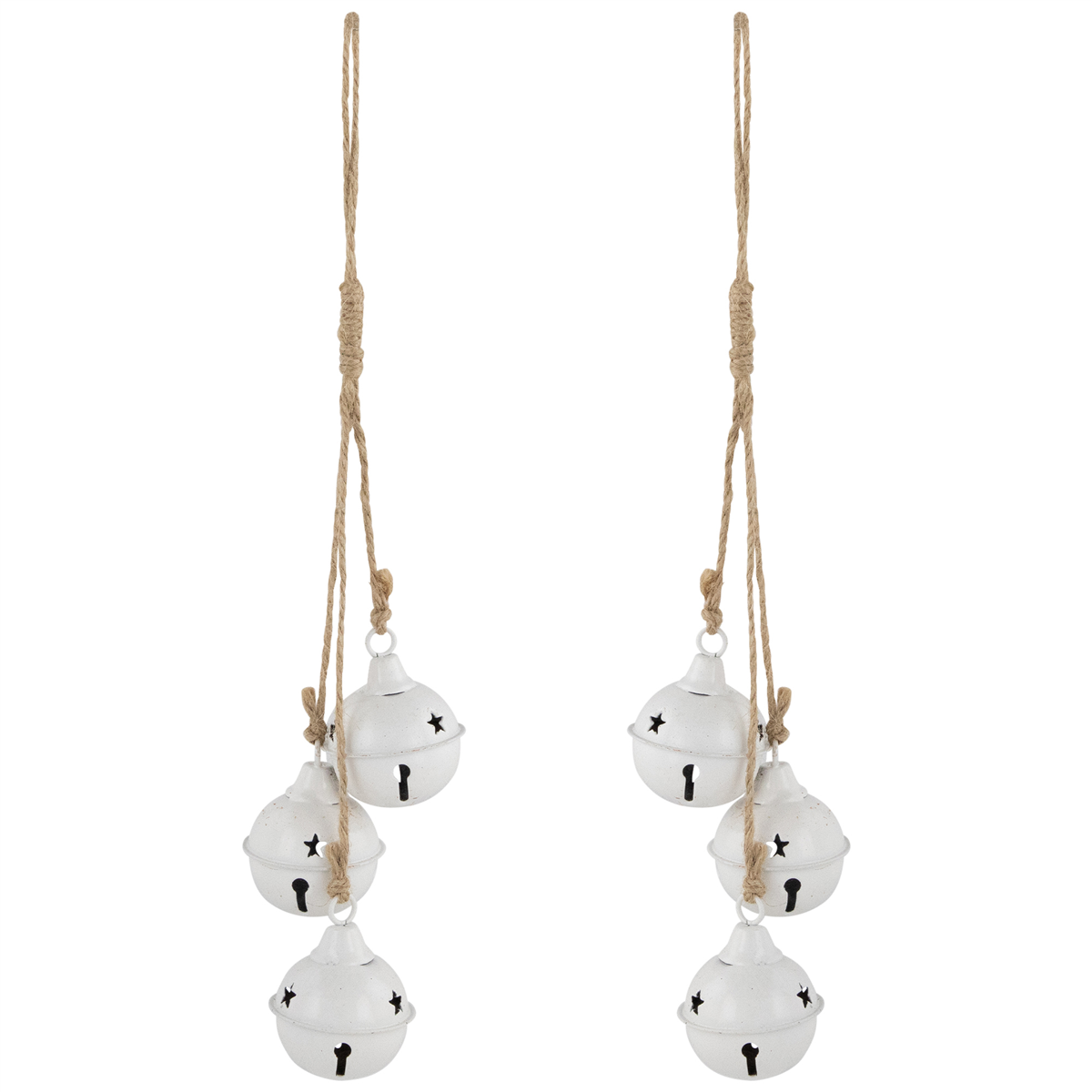 Northlight 2pk. White Cascading Christmas Jingle Bell Ornaments
