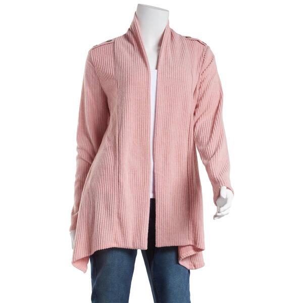 Womens Cure Open Front Cardigan w/Button Shoulder - image 