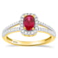 Gemstone Classics(tm) Created Ruby & Lab Grown Diamond Ring - image 1