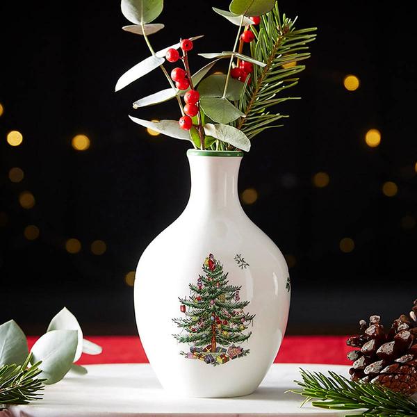 Spode Christmas Tree 6in. Posy Vase - image 