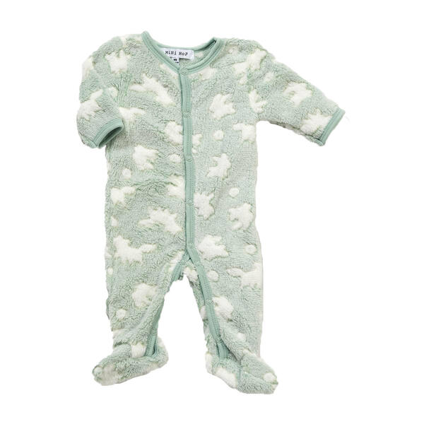 Baby Unisex &#40;NB-9M&#41; Mini Hop Fox Embossed Fleece Sleeper - image 