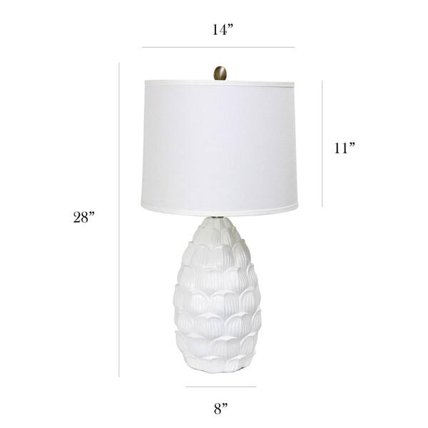 Elegant Designs Resin Table Lamp w/Fabric Shade