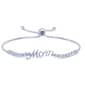 Gianni Argento Silver-Plated Diamond Mom Adjustable Bracelet - image 2