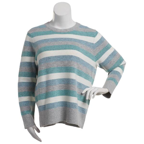 Womens Architect&#40;R&#41; Long Sleeve Stripe Crew Neck Mossy Sweater - image 