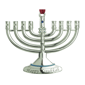 Northlight 3.25in. Silver Hanging Hanukkah Menorah Ornament - image 3