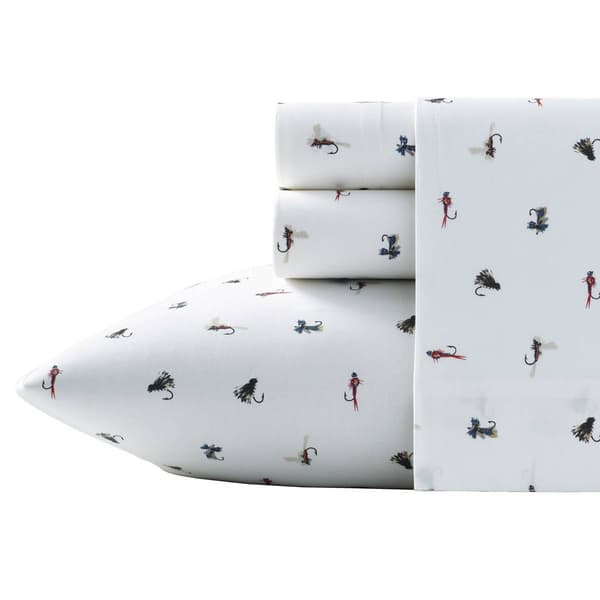 Eddie Bauer Fishing Flies Cotton Percale Sheet Set - image 