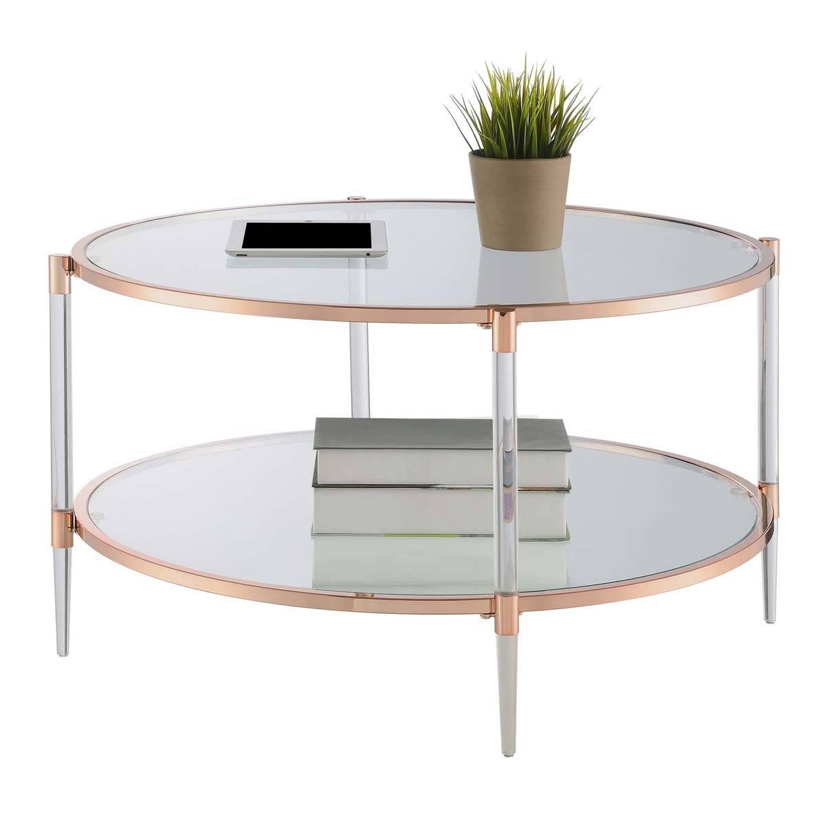 Convenience Concepts Royal Crest 2-Tier Glass Coffee Cart