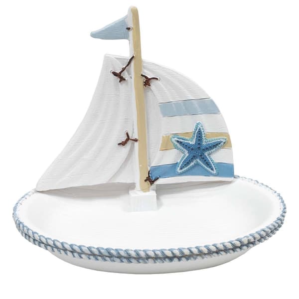 Sweet Home Collection Beach Life Sailboat Soap Dish - image 