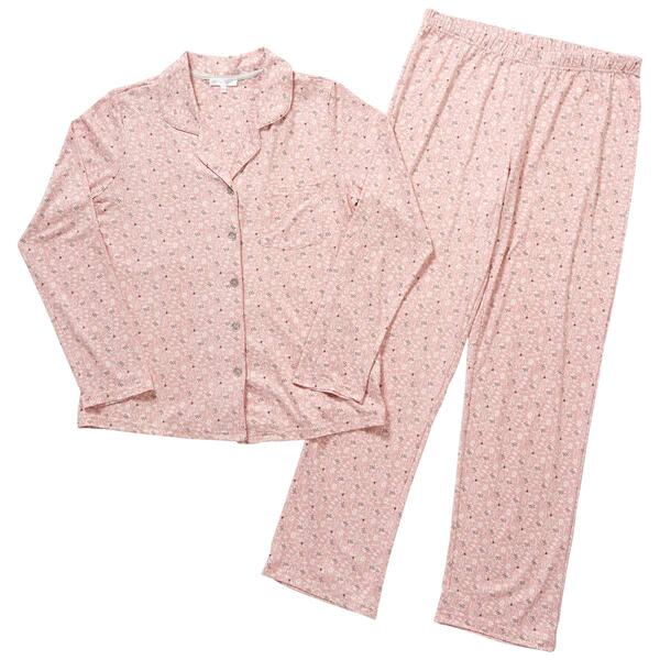 Womens Emily & Jane Long Bell Sleeve Floral Pajama Set - image 