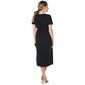 Womens Due Time Short Sleeve Solid Maternity Midi Dress - image 2