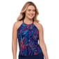 Womens American Beach Sparklers High Neck Tankini Swim Top - image 2