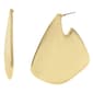 Steve Madden Geometric Gold Statement Hoop Earrings - image 1