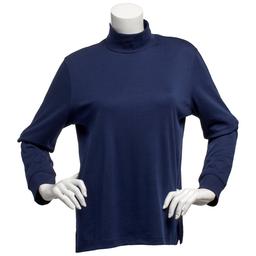 Womens Hasting &amp; Smith Long Sleeve Solid Mock Neck Tee