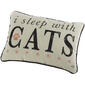 I Sleep with Cats Decorative Pillow - 12x17 - image 1