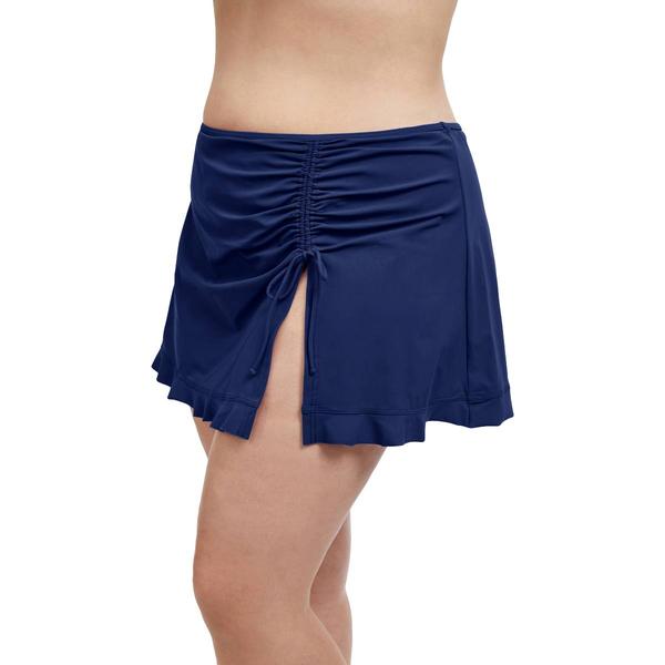 Plus Size Profile by Gottex Solid Side Slit Cinch Swim Skirt