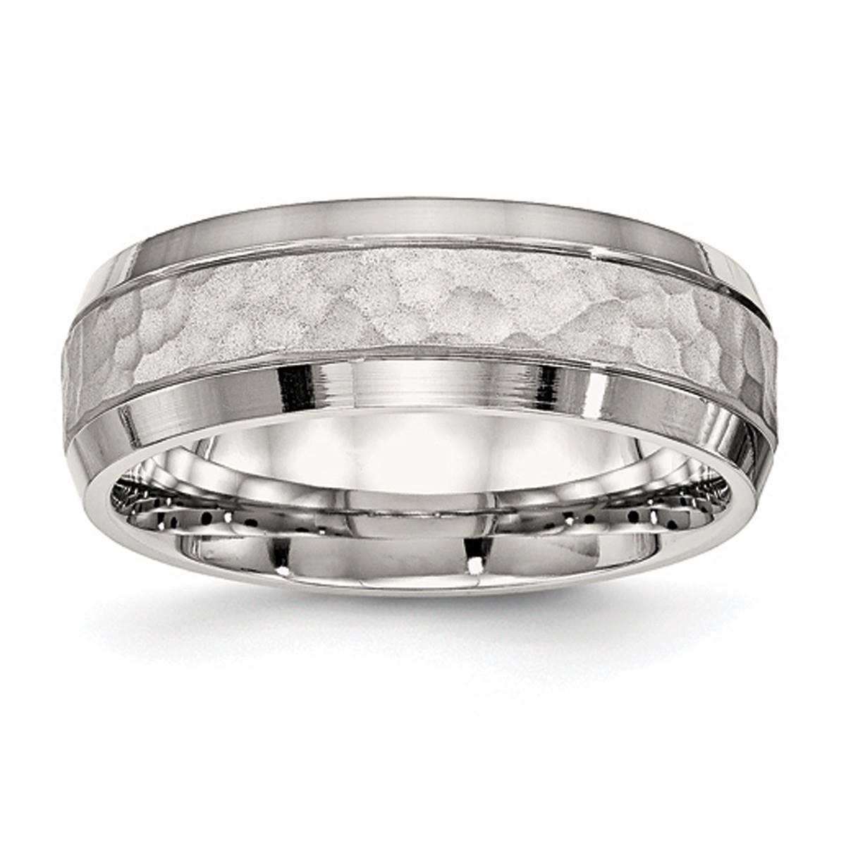 Mens Gentlemens Classics™ 7.5mm Hammer Detailed Wedding...