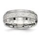 Mens Gentlemens Classics&#40;tm&#41; 7.5mm Hammer Detailed Wedding Band - image 1