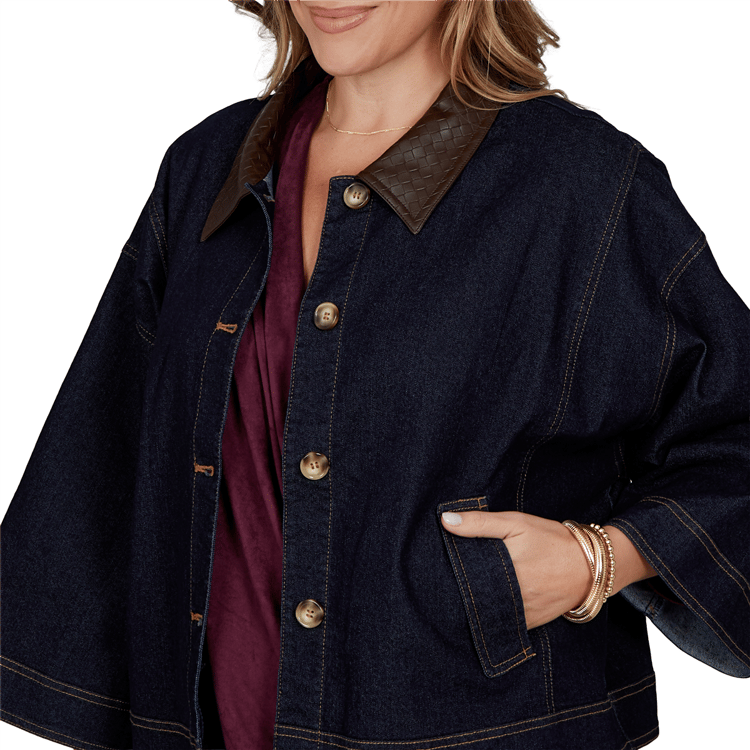 Plus Size Ruby Rd. English Countryside Denim Jacket