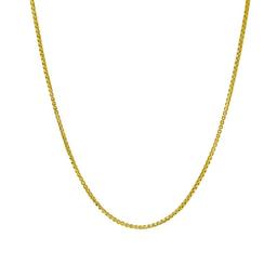 22in. Box Chain Vermeil Sterling Silver Necklace