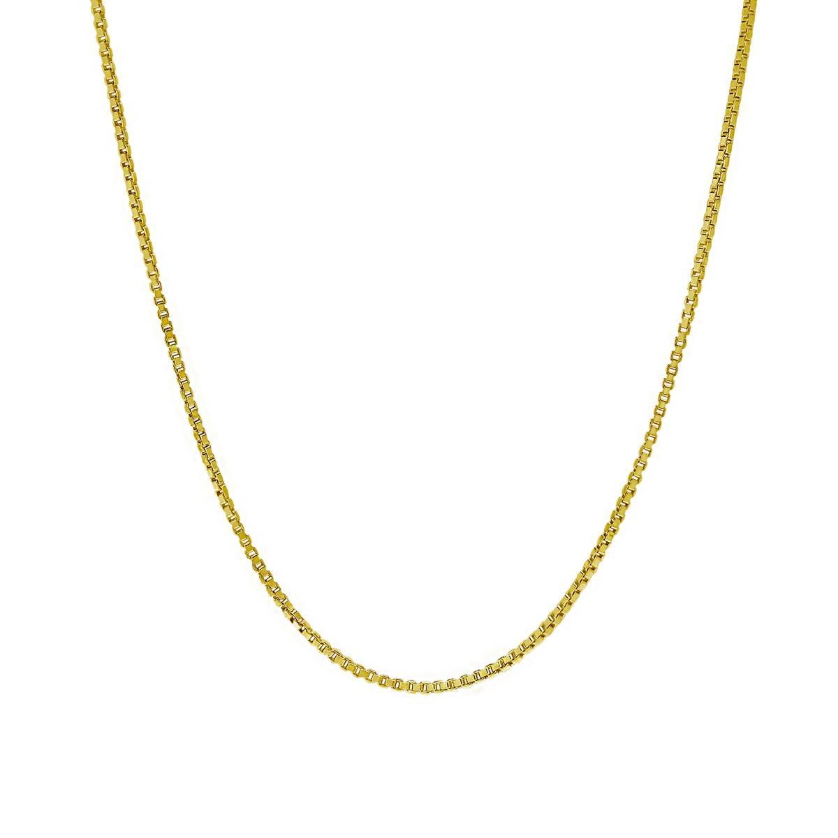 22in. Box Chain Vermeil Sterling Silver Necklace
