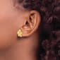 Gold Classics™ 14kt. Diamond Cut Plumeria Stud Earrings - image 2