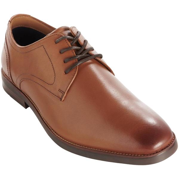 Mens Johnston & Murphy Borland Plain Toe Tan Oxfords