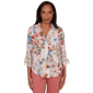 Womens Alfred Dunner Camden Market Floral Button Front Blouse - image 1