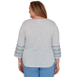 Plus Size Alfred Dunner Provence 3/4 Sleeve Embroidered Blouse - image 2