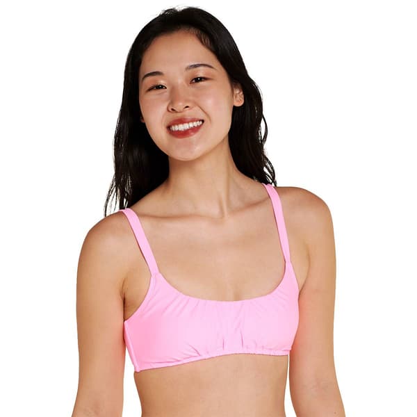 Juniors California Sunshine Solid Bralette Swim Top
