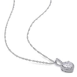 Diamond Classics&#8482; 10kt. Created Moissanite Heart Necklace