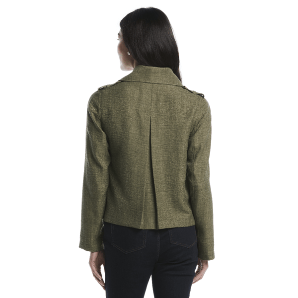 Petite Rafaella® Washer Crepe Cropped Trench Jacket
