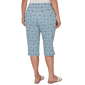 Plus Size Ruby Rd. French Riviera Pull On Floral Denim Capris - image 2