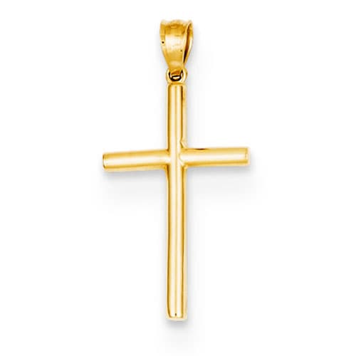 Unisex Gold Classics&#40;tm&#41; 14kt. Yellow Gold Cross Pendant - image 