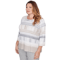 Plus Size Alfred Dunner Comfort & Joy Abstract Stripe Blouse - image 3