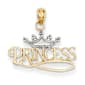 Gold Classics(tm) 14kt. Princess with Crown Pendant - image 1