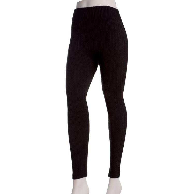 Womens Seven Apparel Textured Fleece Lined Jacquard Leggings
