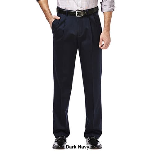 Mens Haggar® Premium No Iron Khaki Pleat Front Pants Boscov's
