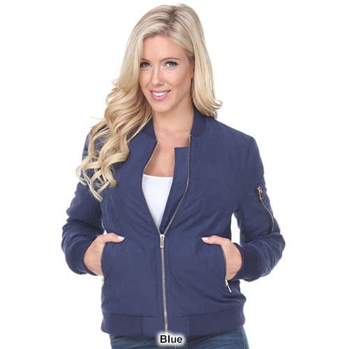 Womens White Mark Long Sleeve Bomber Jacket