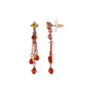 1928 Jewelry Copper-Tone Topaz Tassel Earrings - image 1