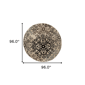 HomeRoots Brown Black & Grey Medallion Round Rug - image 3