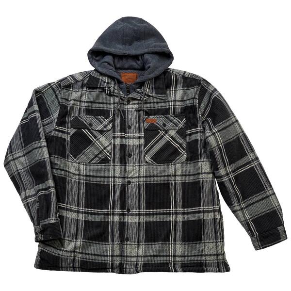 Mens Big & Tall Mountain Ridge Sherpa Lined Jacket- Grey/Charcoal - image 
