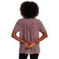 Plus Size Napa Valley Short Sleeve Medallion Pleat Henley Blouse - image 2