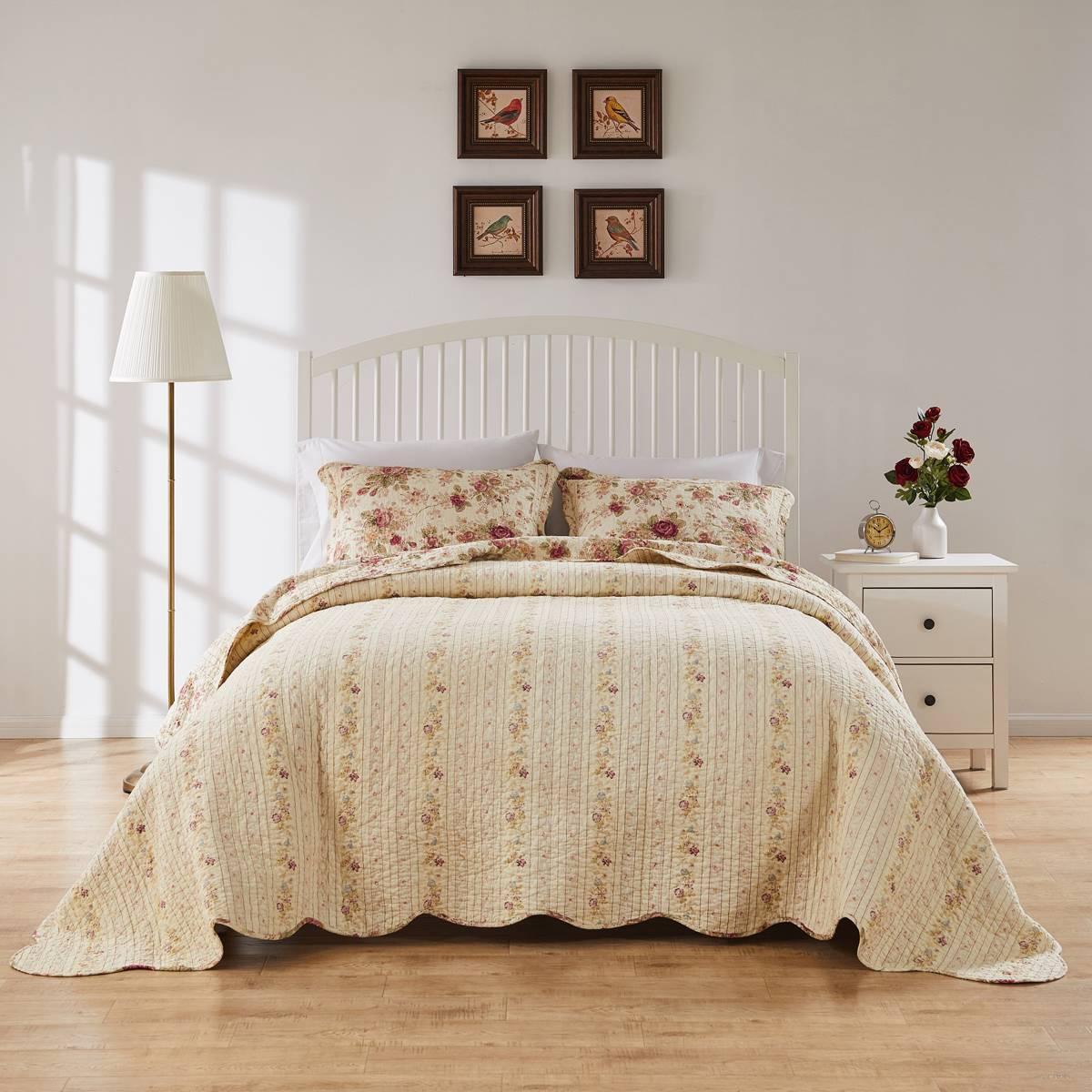 Greenland Home Fashions™ Antique Rose Ecru Bedspread Set