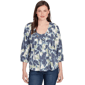 Womens Skye''s the Limit Out Of The Blue Floral Peasant Blouse - image 1