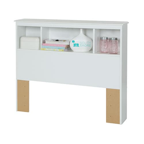 South Shore Crystal Twin Bookcase Headboard-White