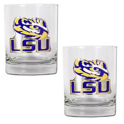 NCAA Louisiana State Tigers 2pc. Rocks Glass Set